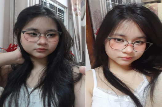 Em nữ sinh mới lớn búi lông chưa mọc